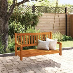 Banc suspendu 2 places 110x56x58 cm en bois massif d'acacia 