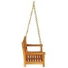 Banc suspendu 2 places 110x56x58 cm en bois massif d'acacia 