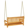 Banc suspendu 2 places 110x56x58 cm en bois massif d'acacia 