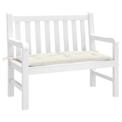 Coussin de banc de jardin crème mélangé 100x50x7 cm tissu 