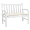 Coussin de banc de jardin crème mélangé 100x50x7 cm tissu 