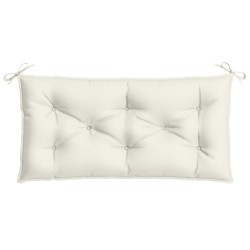 Coussin de banc de jardin crème mélangé 100x50x7 cm tissu 