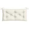 Coussin de banc de jardin crème mélangé 100x50x7 cm tissu 