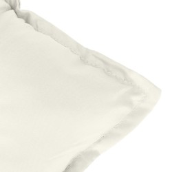Coussin de banc de jardin crème mélangé 100x50x7 cm tissu 