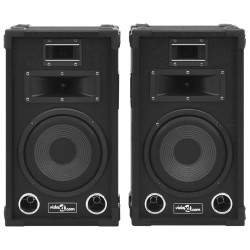 Haut-parleurs scène Hifi passifs professionnels 2 pcs 800W Noir 