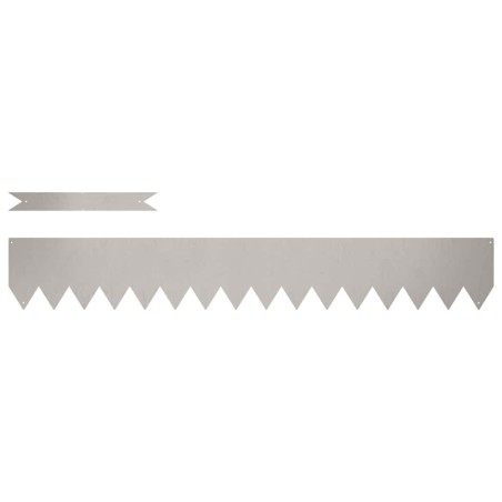 Bordures de gazon 30 pcs 100x0.5x15 cm Acier patiné 