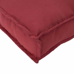 Coussin de palette pour banc Rouge Vin 140x40x8 cm en tissu Oxford 