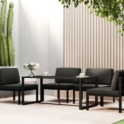 Table à dîner d'extérieur Anthracite 120x60x66 cm Aluminium 