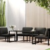 Table à dîner d'extérieur Anthracite 120x60x66 cm Aluminium 