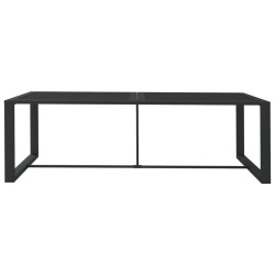 Table à dîner d'extérieur Anthracite 120x60x66 cm Aluminium 