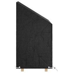 Housses de chaise de jardin 2 pcs 8 œillets 65x65x80/120 cm PE 