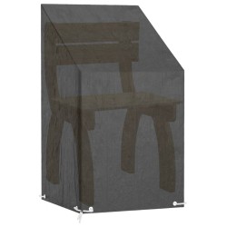 Housses de chaise de jardin 2 pcs 8 œillets 65x65x80/120 cm PE 
