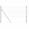Set de poteaux de clôture Ensemble de 2 Acier galvanisé 25 x 0.5 m 