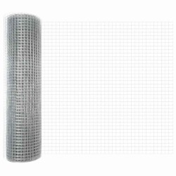 Set de poteaux de clôture Ensemble de 2 Acier galvanisé 25 x 0.5 m 