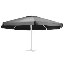 Tissu de remplacement pour parasol d'extérieur Anthracite 610cm 