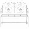 Banc Blanc Métal 104 x 54 x 93 cm Durable Banc d'extérieur 