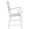 Banc Blanc Métal 104 x 54 x 93 cm Durable Banc d'extérieur 