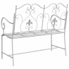 Banc Blanc Métal 104 x 54 x 93 cm Durable Banc d'extérieur 