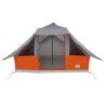 Tente familiale Tipi grise et orange étanche pour 10 personnes 