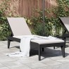 Chaise longue anthracite 186x60x29 cm PP 