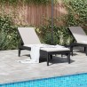 Chaise longue anthracite 186x60x29 cm PP 
