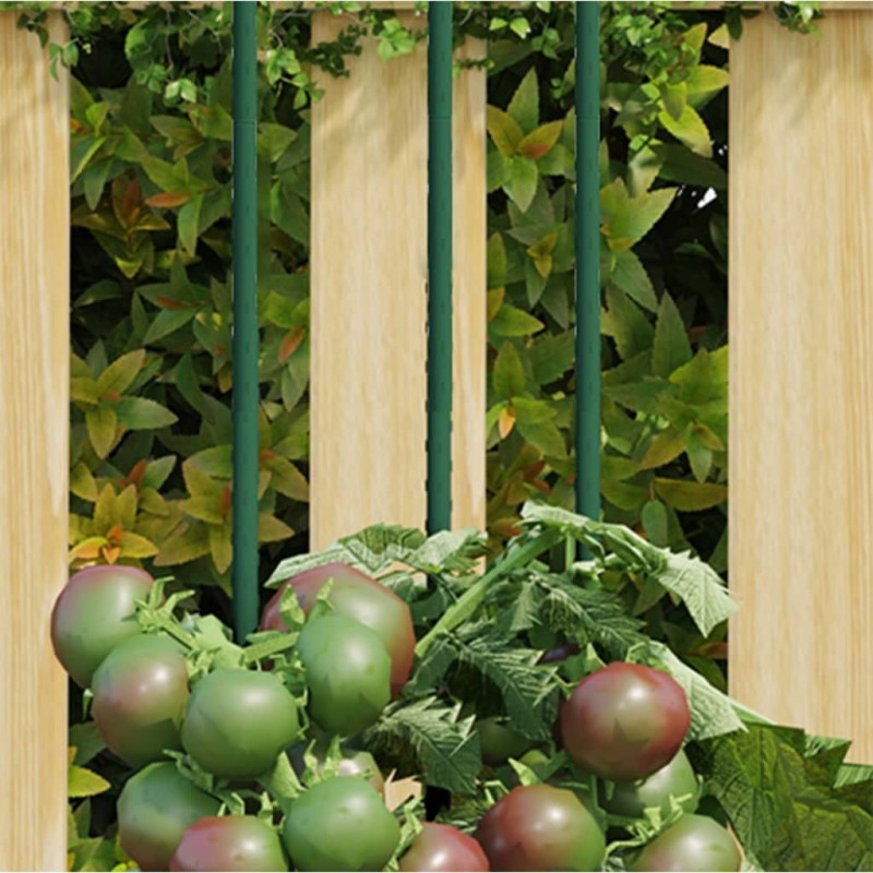 Piquets pour plantes de jardin 30 pcs vert 90 cm acier 