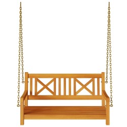 Banc swing de jardin 2 places 110x56x58 cm en bois massif d'acacia 