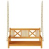 Banc swing de jardin 2 places 110x56x58 cm en bois massif d'acacia 