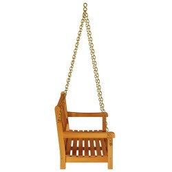 Banc swing de jardin 2 places 110x56x58 cm en bois massif d'acacia 