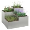 Jardinier 100x100x60 cm en acier galvanisé 