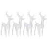 Rennes de Noël 4 pcs 160 LED Blanc chaud Acrylique 