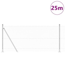 Clôture hexagonale 0,8x25 m en acier galvanisé 
