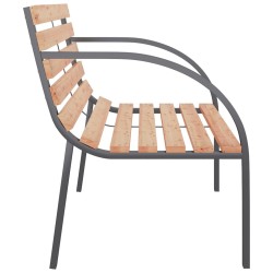 Banc de jardin 120 cm Bois et fer 