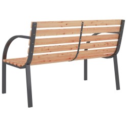 Banc de jardin 120 cm Bois et fer 