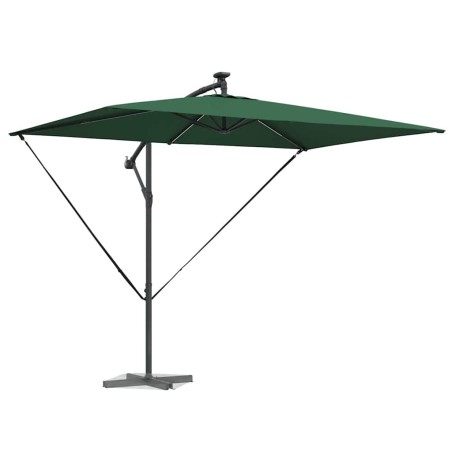 Parasol banane à mât déporté Vert 294 x 200 x 254 cm 
