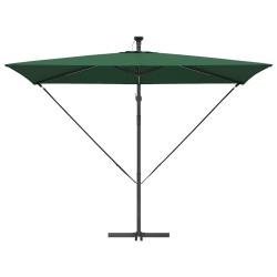 Parasol banane à mât déporté Vert 294 x 200 x 254 cm 
