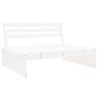 Canapé central de jardin blanc 120x80 cm bois de pin massif 