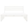 Canapé central de jardin blanc 120x80 cm bois de pin massif 