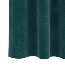 Rideaux opaques avec bande supérieure 2 pcs en velours vert foncé 