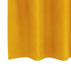 Rideaux occultants avec œillets 2 pcs Jaune moutarde en velours 