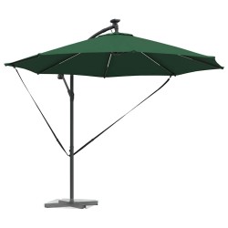 Parasol banane à mât déporté Vert 294 x 294 x 248 cm 