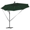 Parasol banane à mât déporté Vert 294 x 294 x 248 cm 