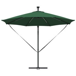 Parasol banane à mât déporté Vert 294 x 294 x 248 cm 
