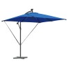 Parasol banane à mât déporté Bleu 249 x 249 x 250 cm 