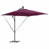 Parasol banane à mât déporté Rouge bordeaux 249 x 249 x 250 cm 
