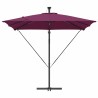 Parasol banane à mât déporté Rouge bordeaux 249 x 249 x 250 cm 