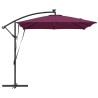Parasol banane à mât déporté Rouge bordeaux 249 x 249 x 250 cm 