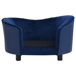 Canapé pour chien Bleu 69x49x40 cm Peluche et similicuir 