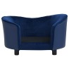 Canapé pour chien Bleu 69x49x40 cm Peluche et similicuir 