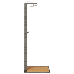 Douche de jardin Grise 60x80x214 cm Poly Rattan 